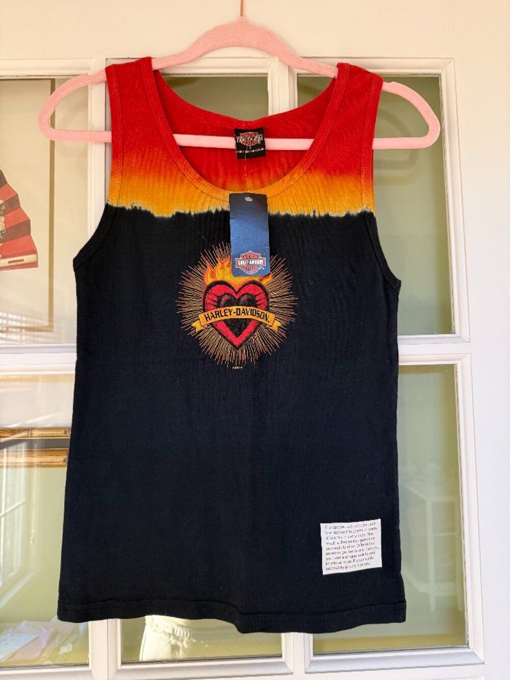 NWT Vintage Harley-Davidson Heart Ombré Tank Top